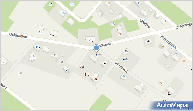 Kiełpino, Klonowa, 2, mapa Kiełpino