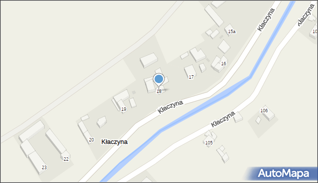 Kłaczyna, Kłaczyna, 18, mapa Kłaczyna