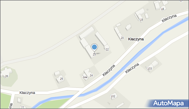 Kłaczyna, Kłaczyna, 23, mapa Kłaczyna