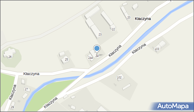 Kłaczyna, Kłaczyna, 24, mapa Kłaczyna