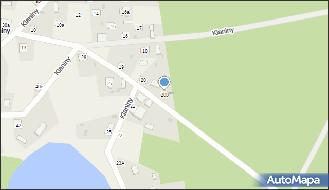 Klaniny, Klaniny, 20b, mapa Klaniny