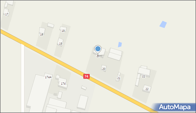 Klapka, Klapka, 20, mapa Klapka