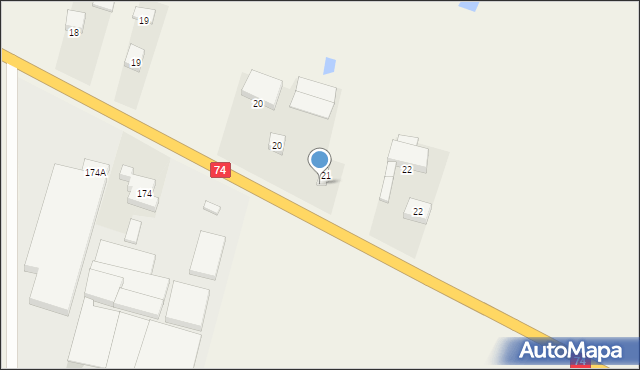 Klapka, Klapka, 21, mapa Klapka