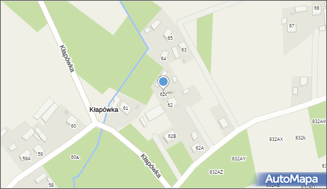 Kłapówka, Kłapówka, 62c, mapa Kłapówka