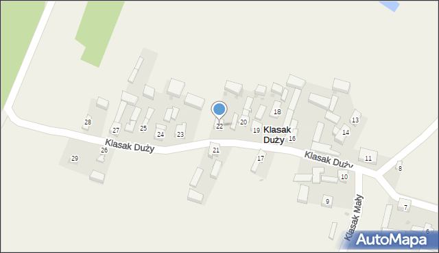 Klasak Duży, Klasak Duży, 22, mapa Klasak Duży