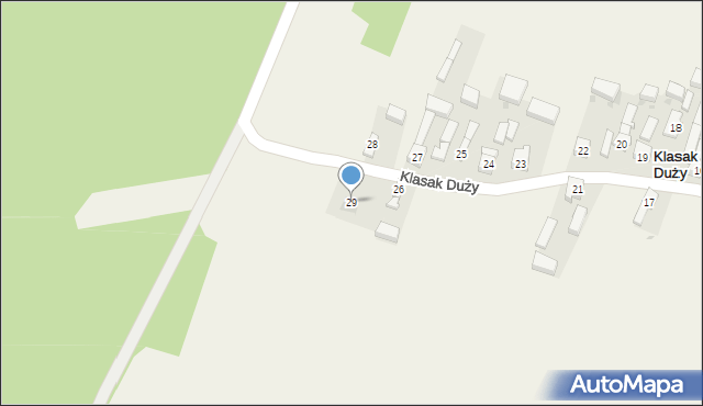 Klasak Duży, Klasak Duży, 29, mapa Klasak Duży
