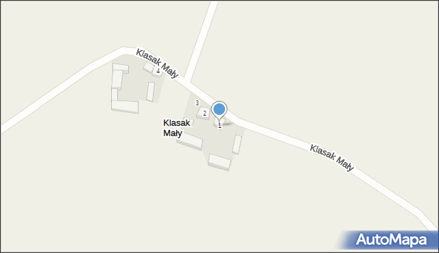 Klasak Mały, Klasak Mały, 1, mapa Klasak Mały