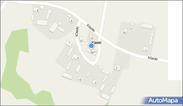 Klaski, Klaski, 13, mapa Klaski