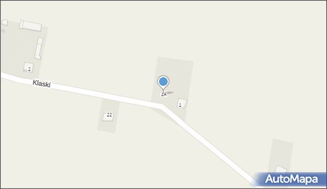 Klaski, Klaski, 1A, mapa Klaski