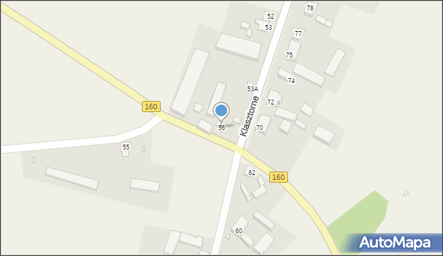 Klasztorne, Klasztorne, 56, mapa Klasztorne