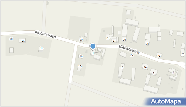 Kłębanowice, Kłębanowice, 1, mapa Kłębanowice