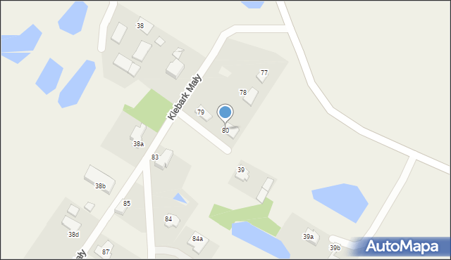 Klebark Mały, Klebark Mały, 80, mapa Klebark Mały