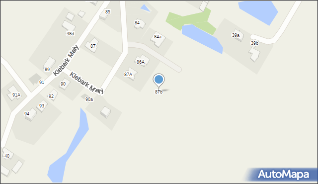 Klebark Mały, Klebark Mały, 87b, mapa Klebark Mały