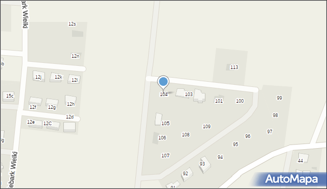 Klebark Wielki, Klebark Wielki, 104, mapa Klebark Wielki