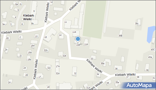 Klebark Wielki, Klebark Wielki, 11b, mapa Klebark Wielki