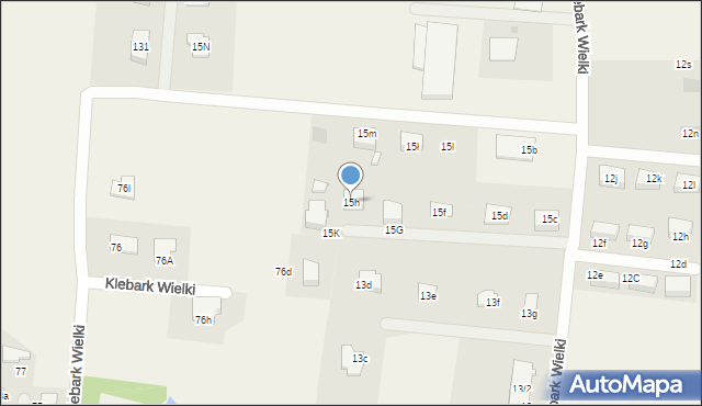 Klebark Wielki, Klebark Wielki, 15h, mapa Klebark Wielki