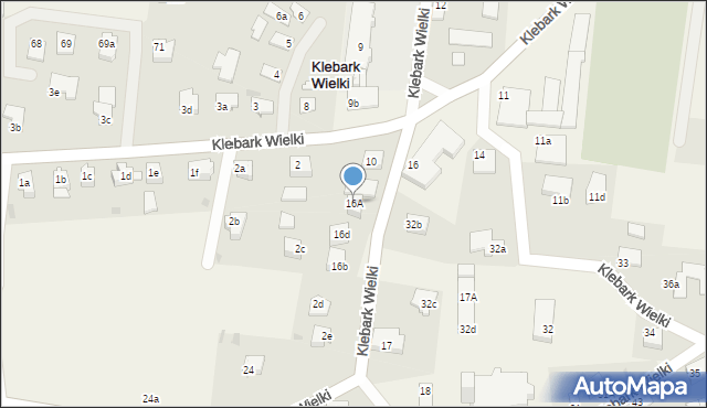 Klebark Wielki, Klebark Wielki, 16A, mapa Klebark Wielki