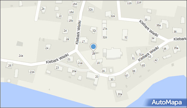 Klebark Wielki, Klebark Wielki, 18, mapa Klebark Wielki