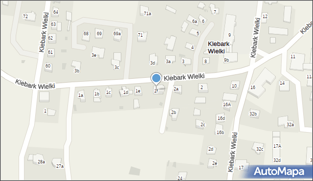 Klebark Wielki, Klebark Wielki, 1f, mapa Klebark Wielki