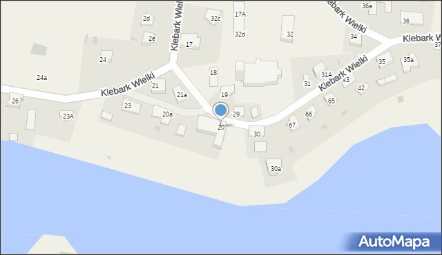Klebark Wielki, Klebark Wielki, 20/2, mapa Klebark Wielki