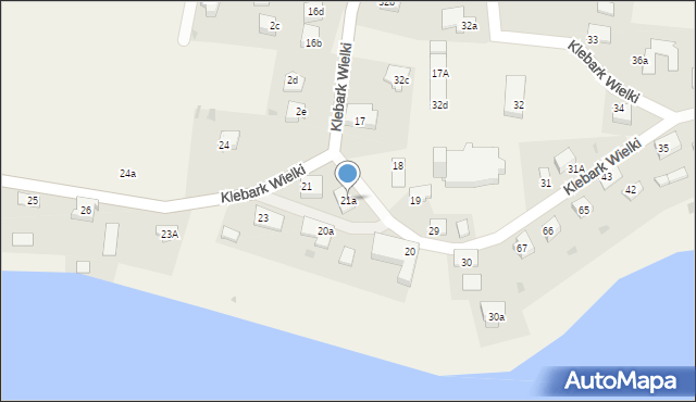 Klebark Wielki, Klebark Wielki, 21a, mapa Klebark Wielki