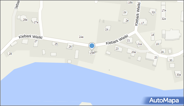 Klebark Wielki, Klebark Wielki, 23A, mapa Klebark Wielki