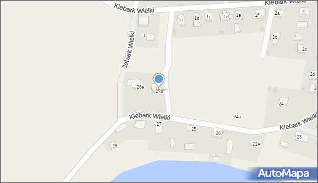 Klebark Wielki, Klebark Wielki, 27a, mapa Klebark Wielki