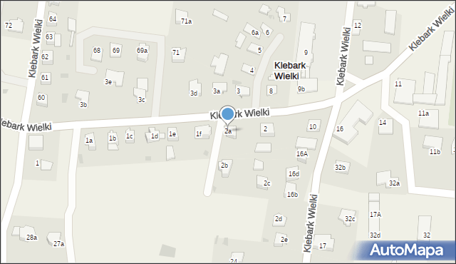 Klebark Wielki, Klebark Wielki, 2a, mapa Klebark Wielki