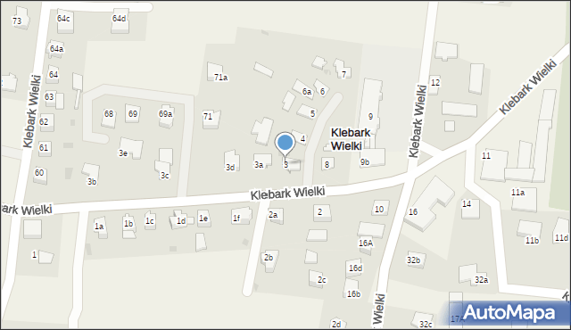 Klebark Wielki, Klebark Wielki, 3, mapa Klebark Wielki