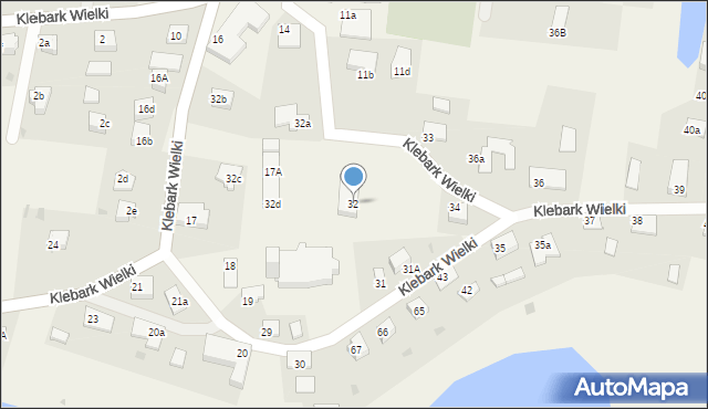 Klebark Wielki, Klebark Wielki, 32, mapa Klebark Wielki