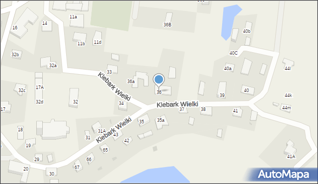 Klebark Wielki, Klebark Wielki, 36, mapa Klebark Wielki