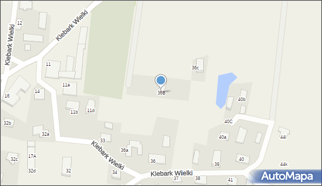 Klebark Wielki, Klebark Wielki, 36B, mapa Klebark Wielki