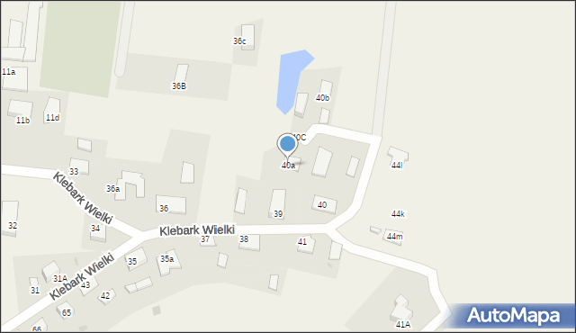 Klebark Wielki, Klebark Wielki, 40a, mapa Klebark Wielki