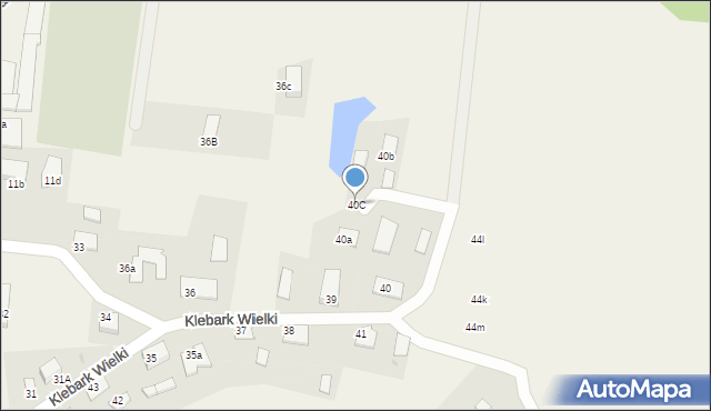Klebark Wielki, Klebark Wielki, 40C, mapa Klebark Wielki
