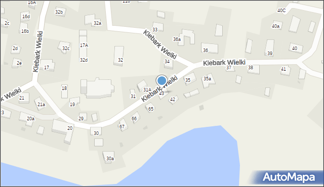 Klebark Wielki, Klebark Wielki, 43, mapa Klebark Wielki