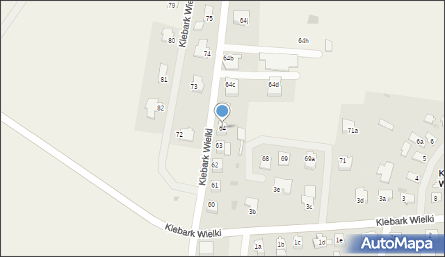 Klebark Wielki, Klebark Wielki, 64, mapa Klebark Wielki