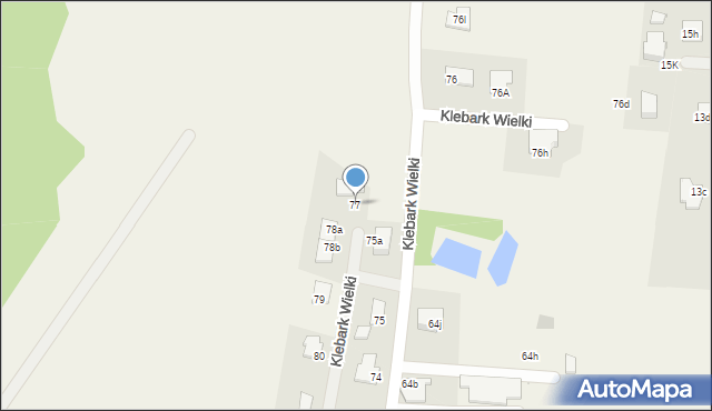 Klebark Wielki, Klebark Wielki, 77, mapa Klebark Wielki