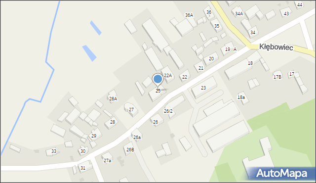Kłębowiec, Kłębowiec, 25, mapa Kłębowiec