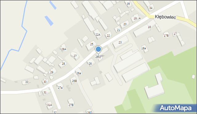 Kłębowiec, Kłębowiec, 26/2, mapa Kłębowiec