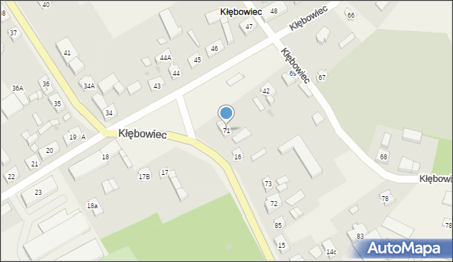 Kłębowiec, Kłębowiec, 71, mapa Kłębowiec