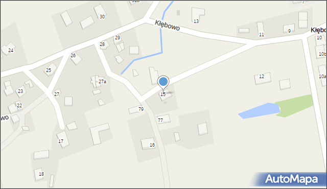 Kłębowo, Kłębowo, 15, mapa Kłębowo