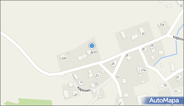 Kłębowo, Kłębowo, 24, mapa Kłębowo