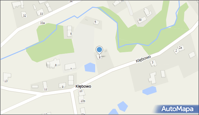 Kłębowo, Kłębowo, 4, mapa Kłębowo