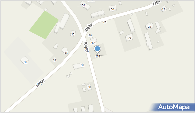 Kłęby, Kłęby, 26B, mapa Kłęby