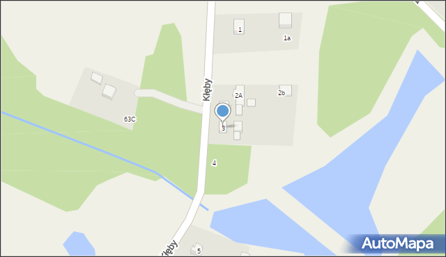 Kłęby, Kłęby, 3, mapa Kłęby