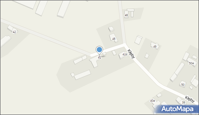 Kłęby, Kłęby, 41, mapa Kłęby