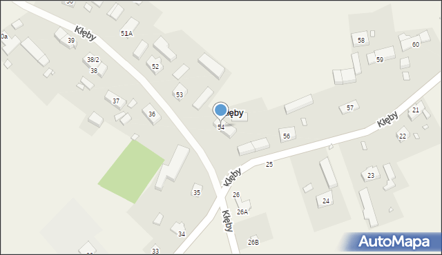 Kłęby, Kłęby, 54, mapa Kłęby