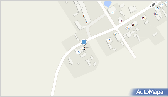 Kłęby, Kłęby, 12, mapa Kłęby