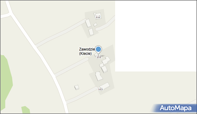 Klecie, Klecie, 111, mapa Klecie