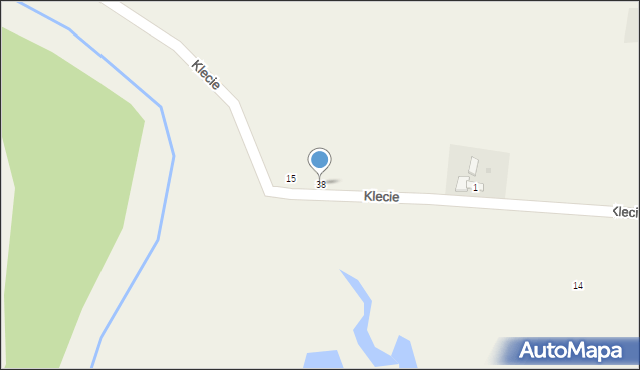 Klecie, Klecie, 38, mapa Klecie